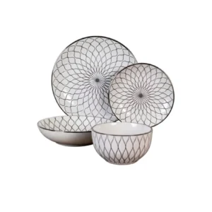 Dorsch Blanc 24-Piece Stoneware Dinnerware Set | DH-09391